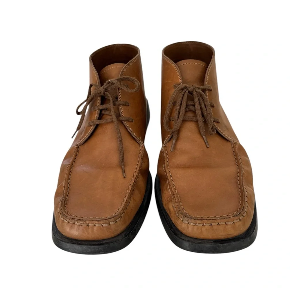 Tod’s Men’s Brown Leather Chukka Boots US 8 Lace-Up Made in Italy MSRP $500